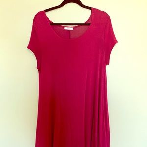 Red T-shirt Swing Dress!!